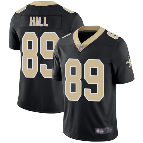 Men New Orleans Saints Limited Black Josh Hill Home Jersey NFL Football #89 Vapor Untouchable Jersey->new orleans saints->NFL Jersey